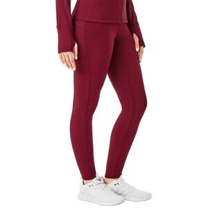 Member’s Mark Women’s high-rise extra warm leggings Dark Orange Rust Sz XS